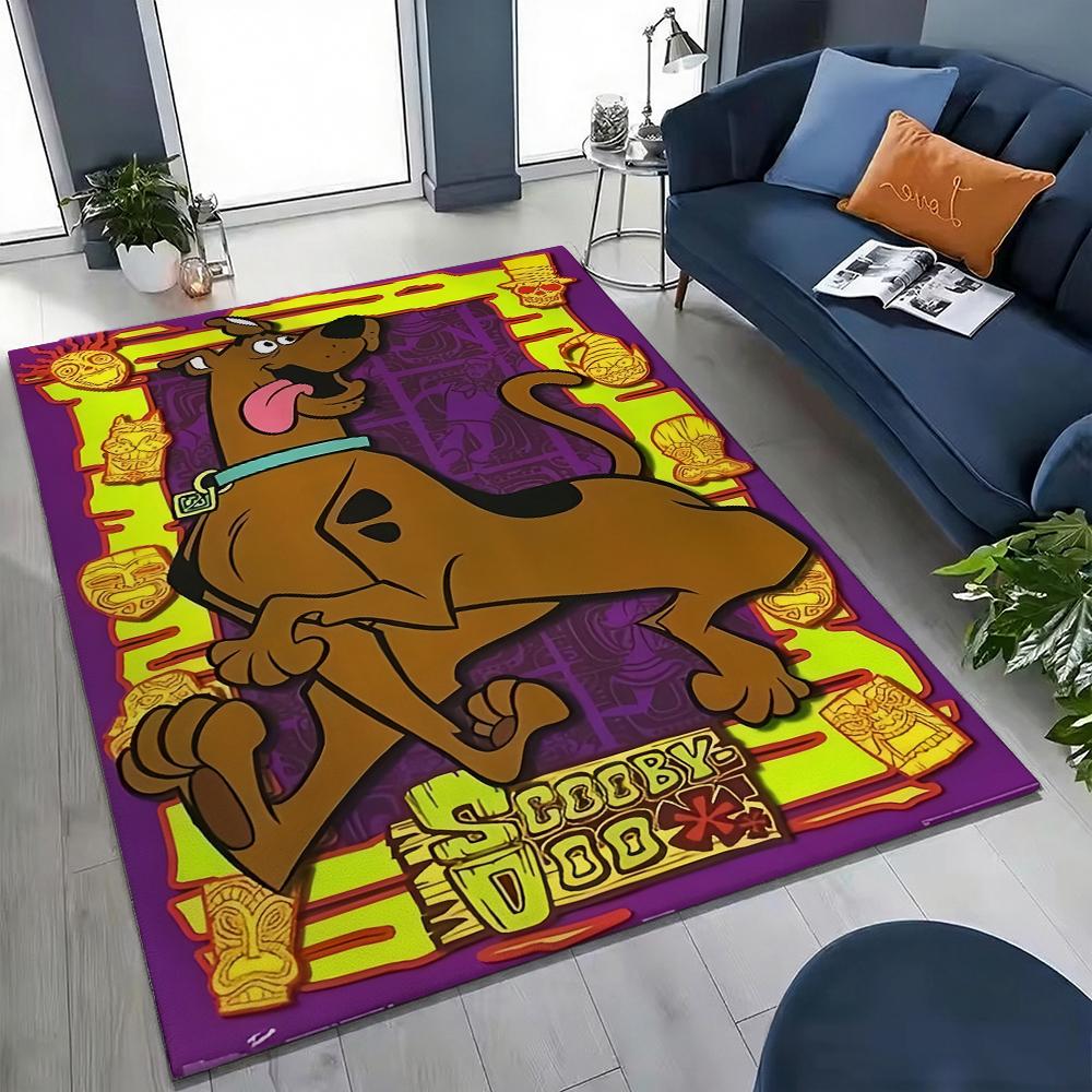 Scoobydoo Mystery Gang Printed Rug Nonslip Easyclean Carpet For Living Room Play Area Hallway Home Party Decor New Year Gift