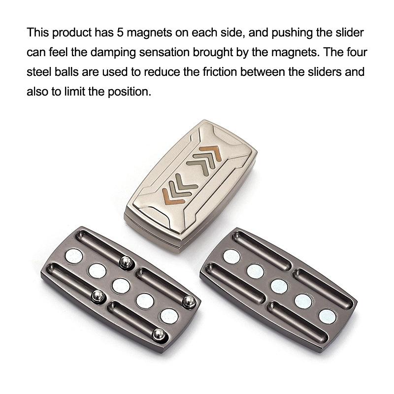 Novelty Luminous EDC Fidget Slider Creative Arrow Pattern Magnetic Push Haptic Slider Stress Relief Fidget Toys ADHD Toys