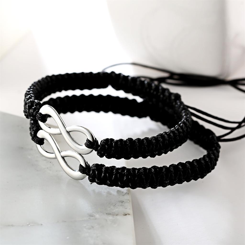 2Pcs 8 Words Infinity Love Couple Bracelets For Women Men Handmade Braided Rope Chain Charm Matching Bracelet Friendship Jewelry