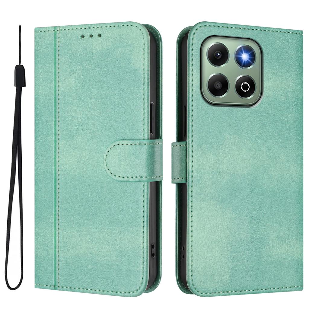 For Honor X6b 4G Cases Wallet Stand Retro Texture Leather Phone Cover with Lanyard