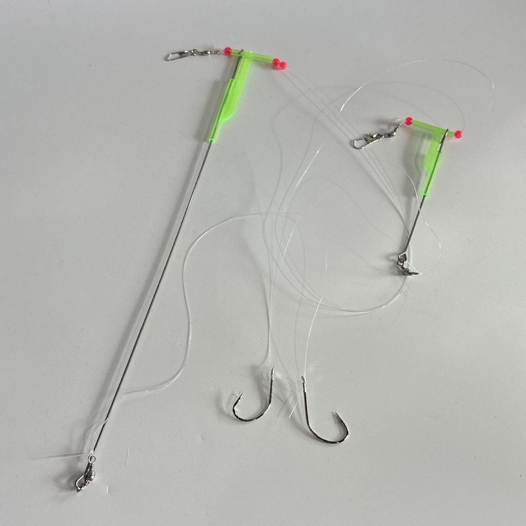White Sea Bass Fishing Rig with Multiple Hooks for Bottom and Ground Fishing