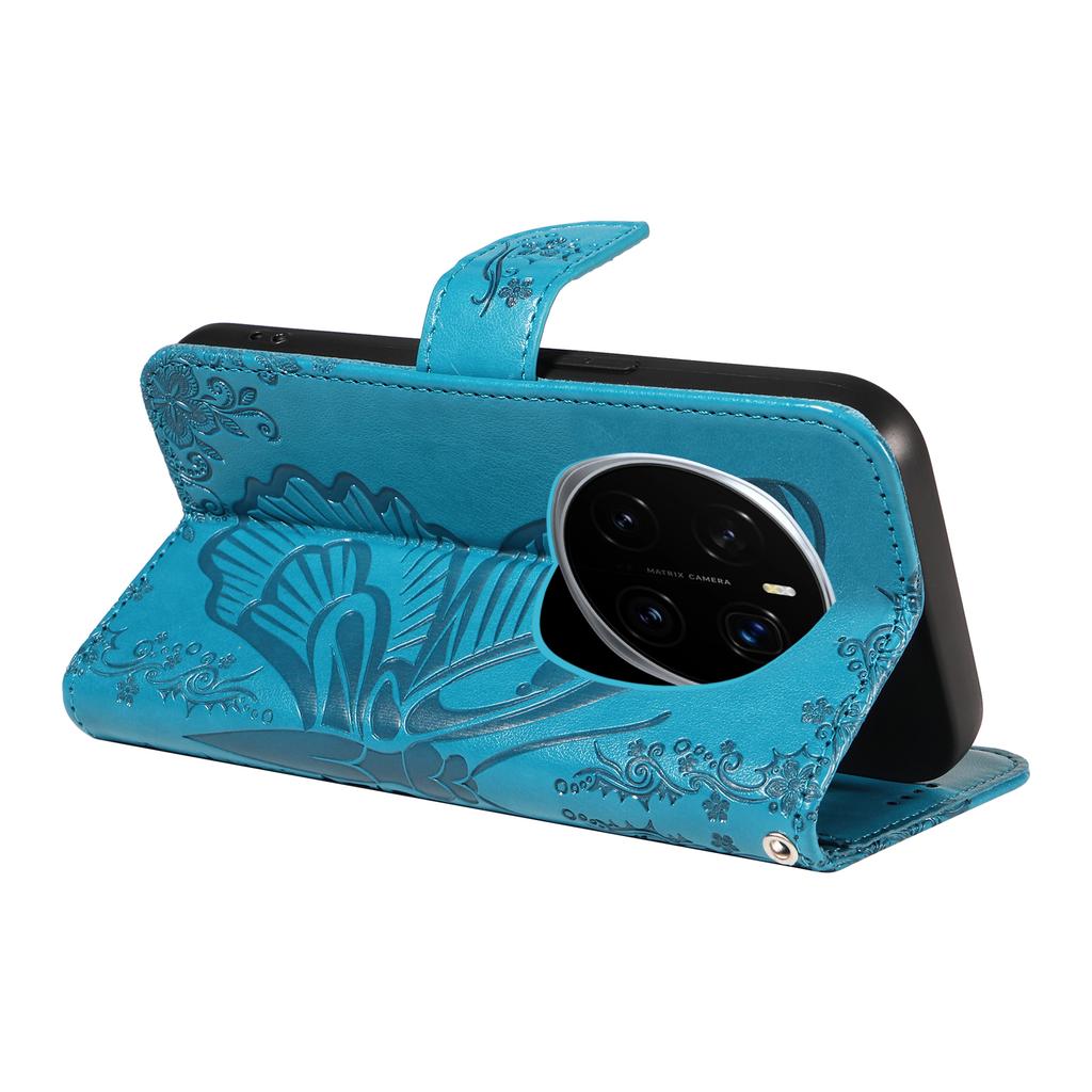 For Honor Magic7 Pro 5G Case Butterfly Pattern PU Leather Folio Flip Phone Cover