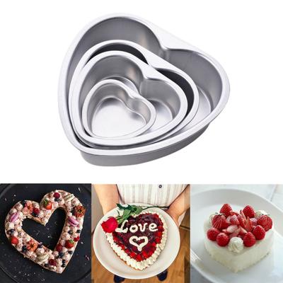 Aluminium Alloy Carbon Steel Removable Bottom Cake Pans Heart-shaped Cake 