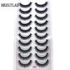 AMSDCN Artificial Mink Short Natural Dramatic False Eyelashes Short Eyelashes 10 Pairs of 3D Eyelash Makeup False Eyelashes