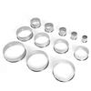 12PCS Rolled Edge Dough Cutter Mold Food Grade Dessert Mold Mousse Mold  Dessert Preparation