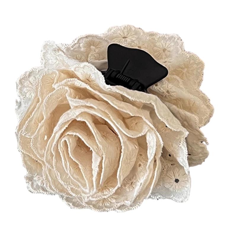 

Simulation Rose Hair Claw Clip for Girl Hair Clamps Spring Hair Style Tool PonytailHolder Hair Jaw Clip Hair Ornaments