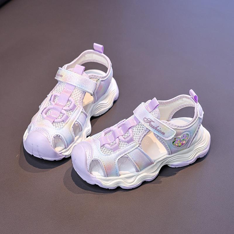 Girls Bag Head Sandals Summer New Children's Fashion Hollow Sports Beach Shoes Medium and Older Children's Versatile Single Shoes
