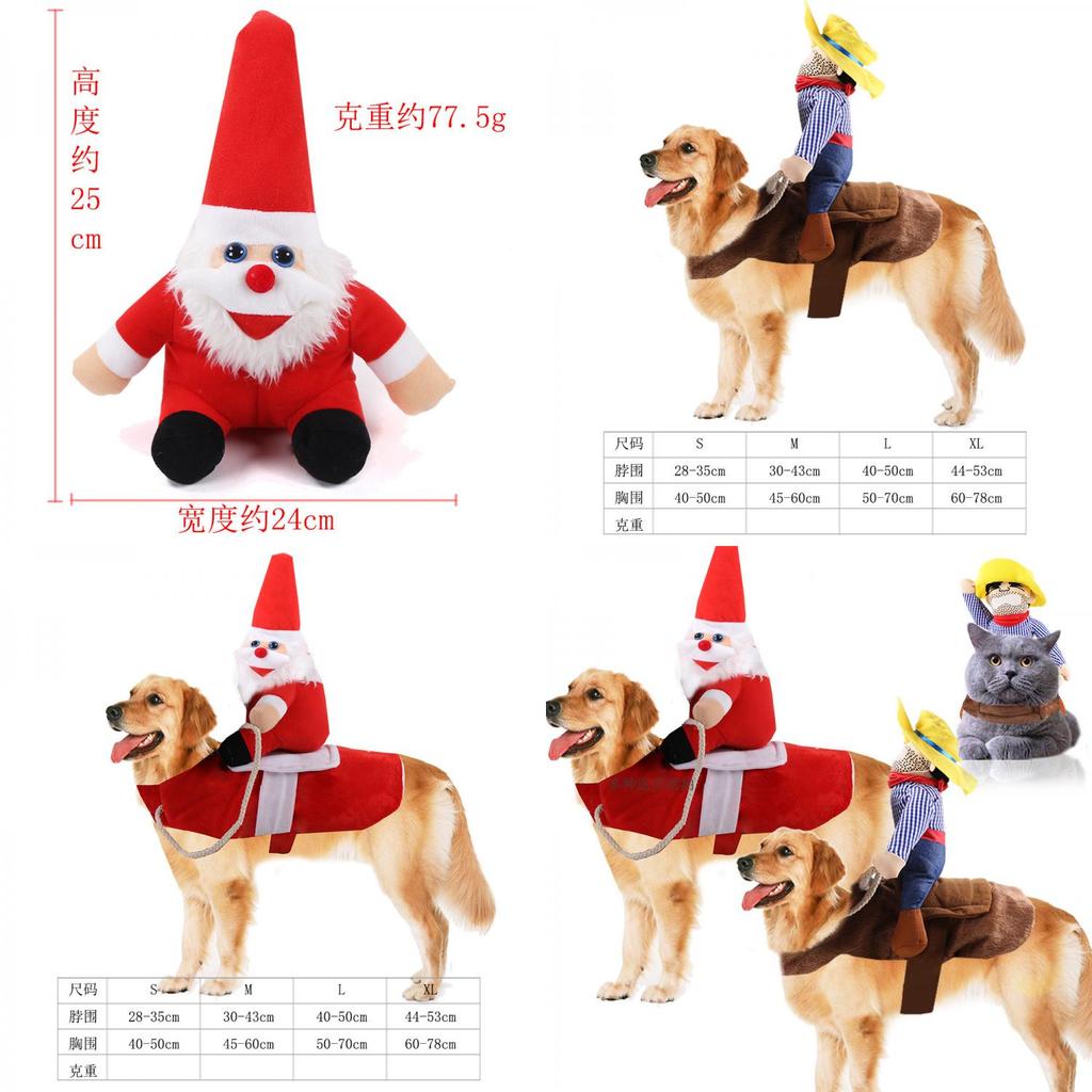 Pet Costume Horse Riding Outfit Transform Your Pet Into A Funny Santa Claus