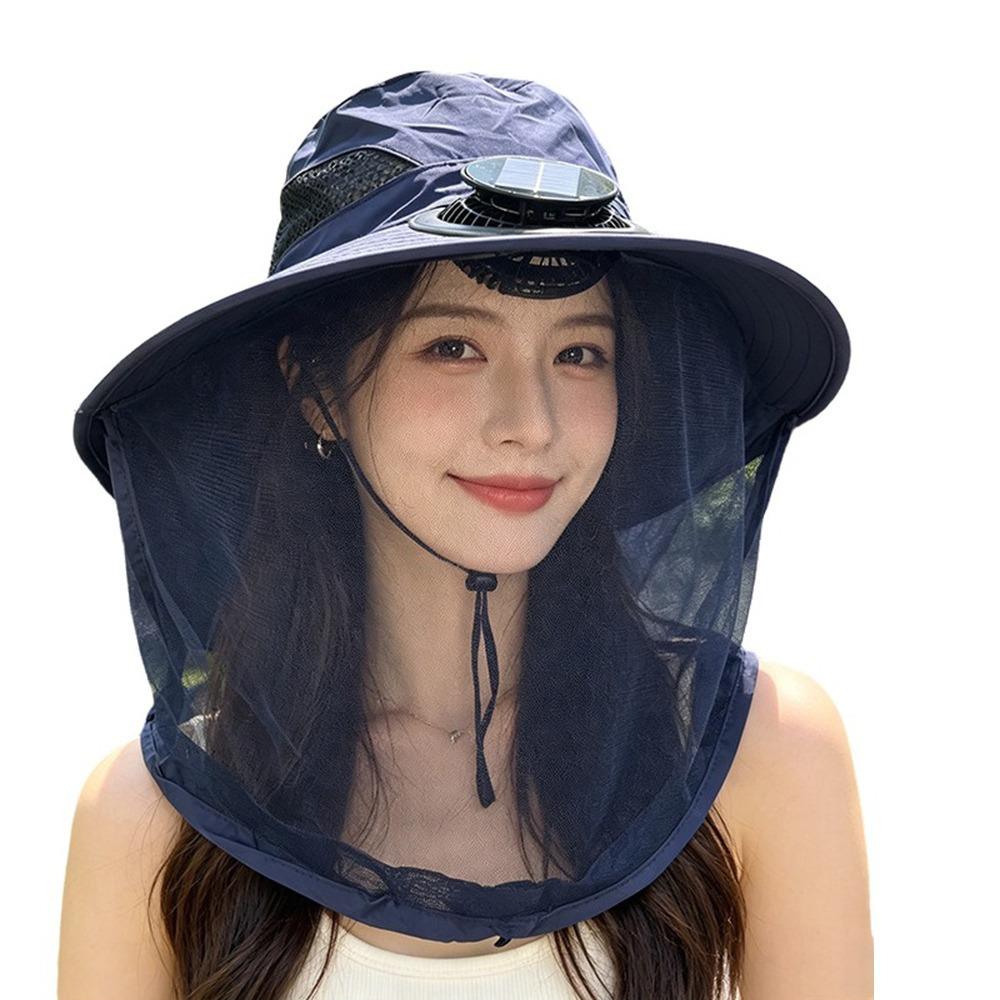 UV Protection Fisherman Hat Quick-Drying Sun Cap Portable Mosquito Head Net Hat Summer