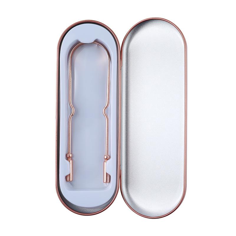 Stainless Steel/Pure Copper Tongue Scraper With Storage Box Oral Cleaner Brush Fresh Cleaning Hygiene High Quality Tongue Scrape