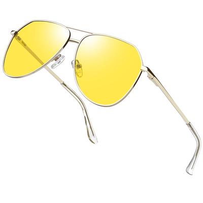 Joopin Sunglasses Aviator UV Protection Driving Golf Fishing Gloss Gold Yellow Women's Men's