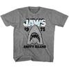 Jaws Gray White Graphite Heather Unisex T-Shirt