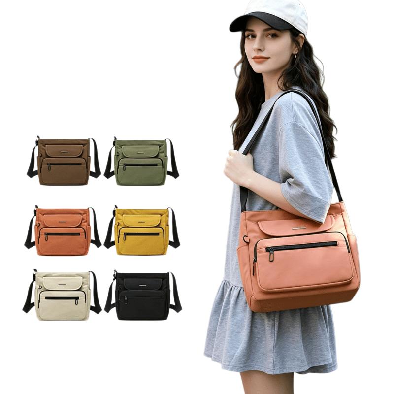 Lightweight Nylon Handbag Crossbody Bag Large Capacity Multi-Compartment Casual Daily Tote Travel Tote Shoulder Purse