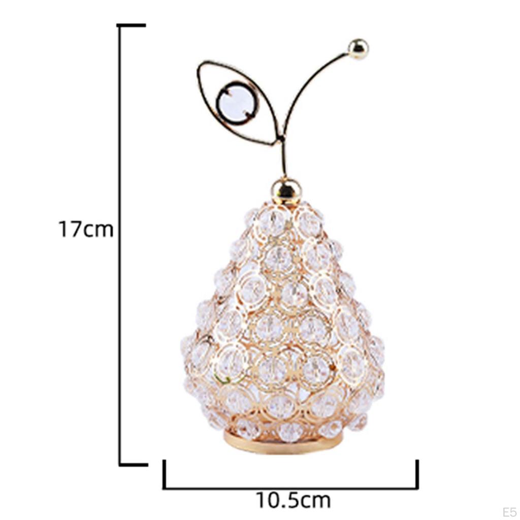 Crystal Fruit Ornament Nordic Pear Statue for Party Living room and home Decor