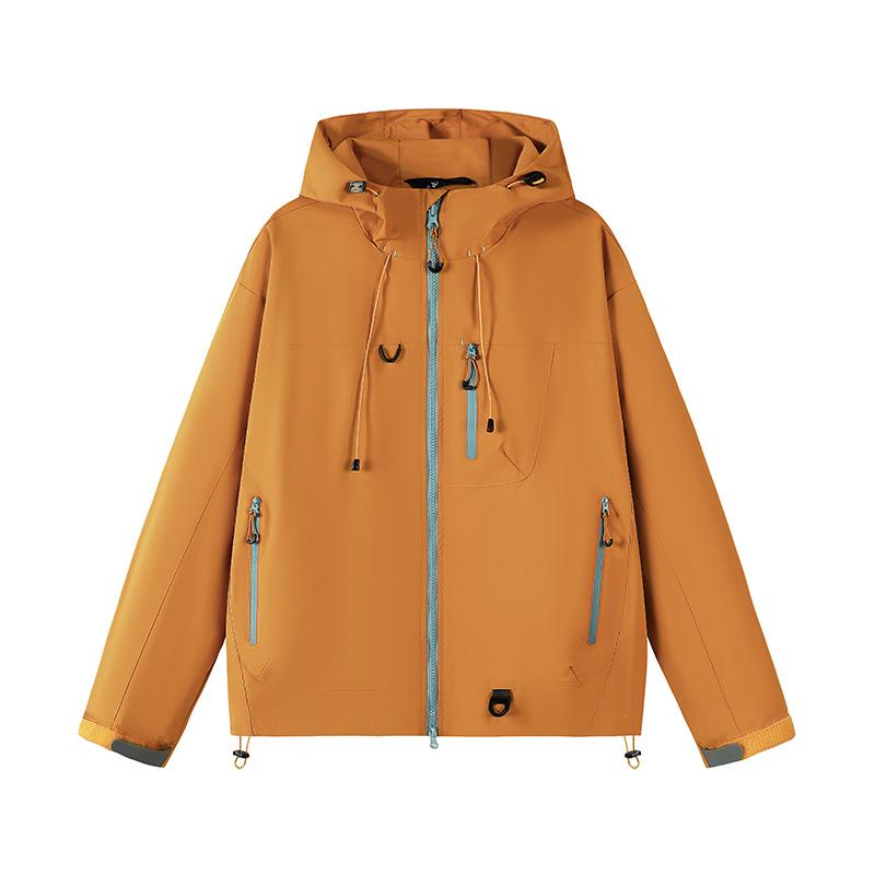 Color-blocking Three-defense Outdoor Mountaineering Jacket Men and Women Loose Casual and Versatile Hooded Jacket Top