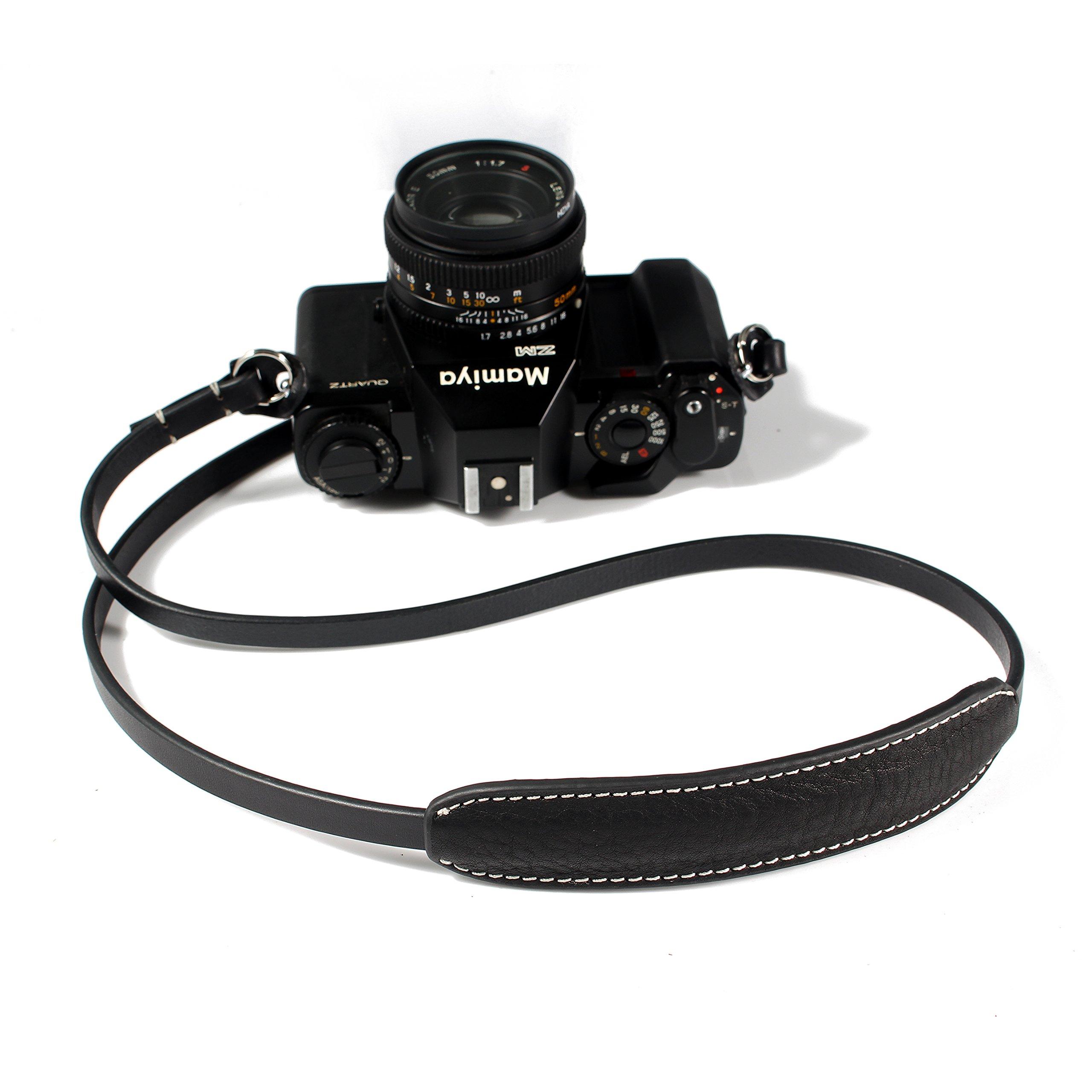

Camera Strap Leather with Shoulder Pad Universal Handmade Leather Camera Shoulder Neck Strap for Mirrorless Cameras [CANPIS] Nikon/Canon/Sony чорний