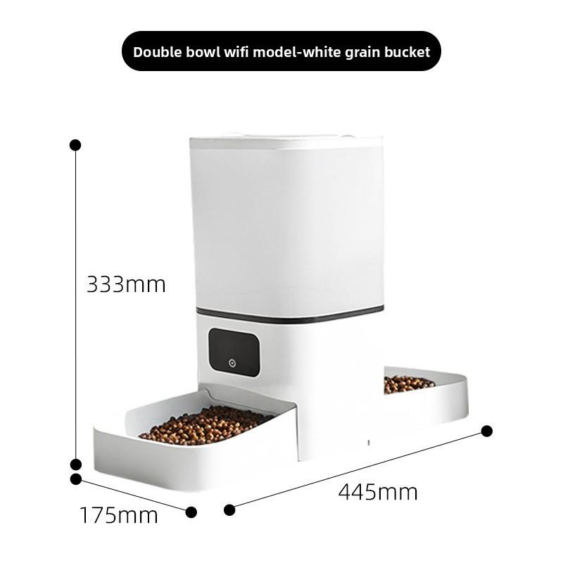 

Large Capacity Automatic Pet Feeder Smart Timer Control Programmable Food Dispenser Bowl Auto Pet Feeding Supplies for Dogs Cats VI365WF Version белый
