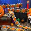 Realistic Halloween Patterns Stickers with Pumpkin And Bat Prints, Durable Coated Reusable Festival Accessories Paper Decals, Stylish Frame