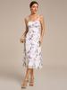 Ever-Pretty Women's Floral Sleeveless Adjustable Multiway High Stretch Midi Wedding Guest Dress