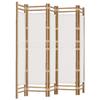 VidaXL Cloison de séparation pliante 5 panneaux 200 cm Bambou et toile 350625