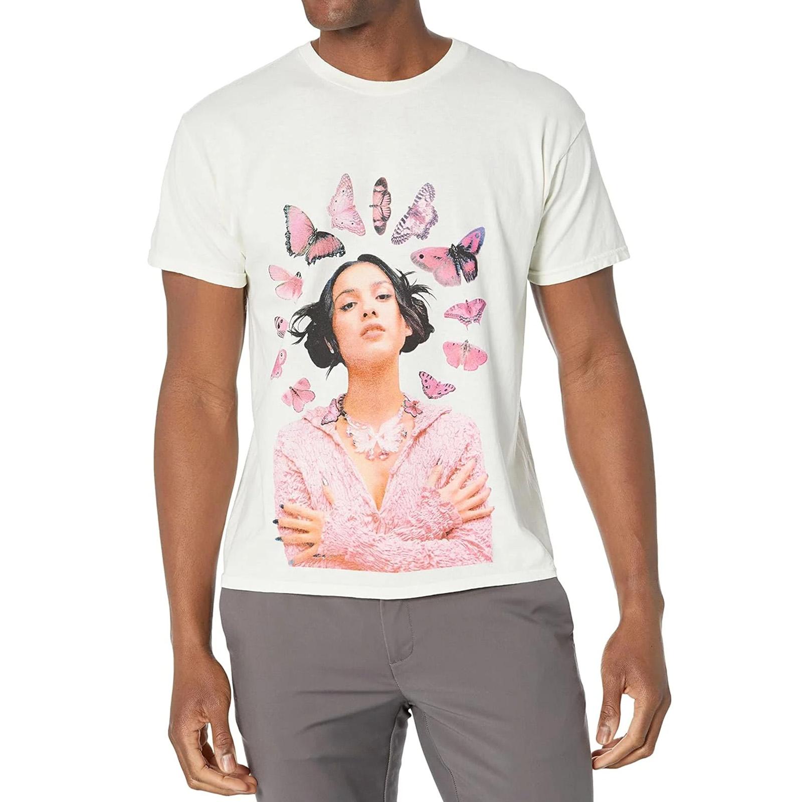 

Унисекс Повседневная Футболка с Коротким Рукавом и Цифровым Принтом XL белый