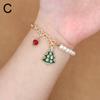 Christmas Bracelet Xmas Tree Santa Claus Snowman Snowflake Fashion Jewelry Oranments