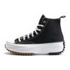 Run Star Hi Czarne Sneakersy Unisex Białe Gumowe 166800C