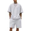 2025 100% Baumwolle Herren Sommer Amerikanischer Stil Locker High Street Hip-Hop Sport Kurzarm Set mit Shorts