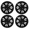 4Pcs 19in Wheel Hub Cap Low Wind Resistance Protective Replacement for Tesla Model Y 2021‑2023 Glossy Black