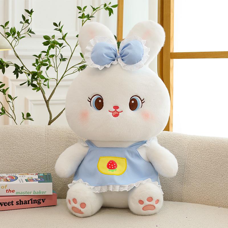 

Super Cute Strawberry Sweetheart Rabbit Plush Toy Girl Birthday Gift Claw Machine Exchange Wedding Ornaments 40cm【0.4kg】