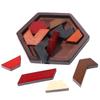 Puzzle Game Wooden Geometric Shape Educational Toys IQ Brain Teaser Puzzles Board Tangram Board