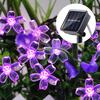 Xiaomi 5/7/12M Solar Fairy String Light Sakura Garlands Peach Flower CherryLED Lamp for Wedding Party Garden Christmas Outdoor Decor