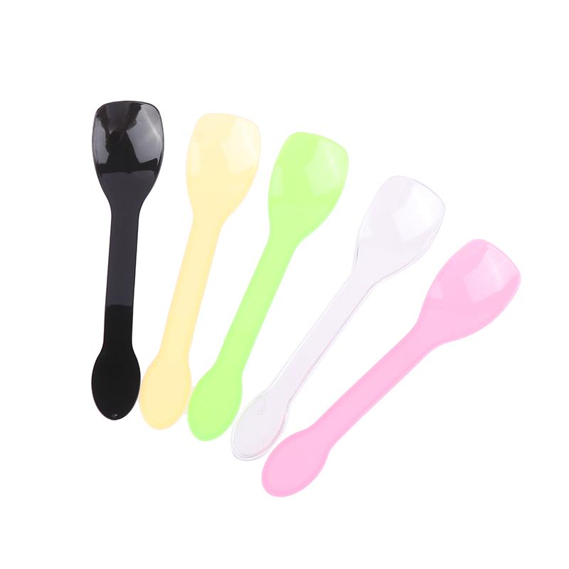 100Pcs Mini Plastic Spoons Flatware Spoons For Jelly Ice Cream Dessert Appetizer Plastic Spoon For Party Supplies