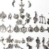 DIY Pendants Accessories Deep Silver Alloy Handcraft for Making Bracelet(100pcs Styles)