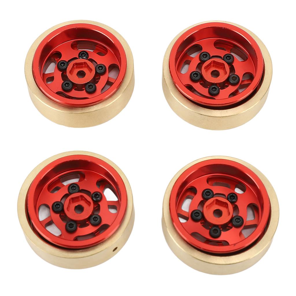 4pcs Aluminum Alloy Wheel Hub Copper Counterweight RC Wheel Hub Internal Weight Assembly for HOBBYPL