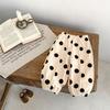 New autumn clothing for infants aged 0-3, casual sports pants with polka dots for baby girls,  thick velvet pants