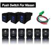 Druckschalter LED Lichtleiste/Nebelscheinwerfer Doppel-Blau LED EIN AUS 12V 3A Für Auto Nissan Navara NP300 Rogue Pathfinder X-Trail