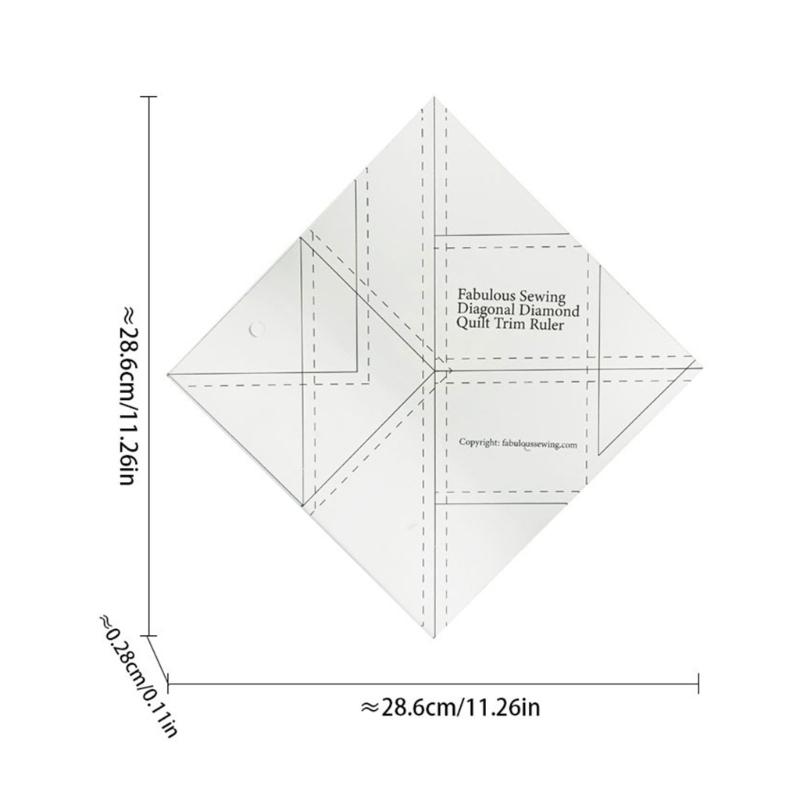 Acrylic Patchwork Ruler Multifunctional Sewing Ruler Cutting Ruler Quilting Ruler Sewing Supplies for Craft Enthusiasts