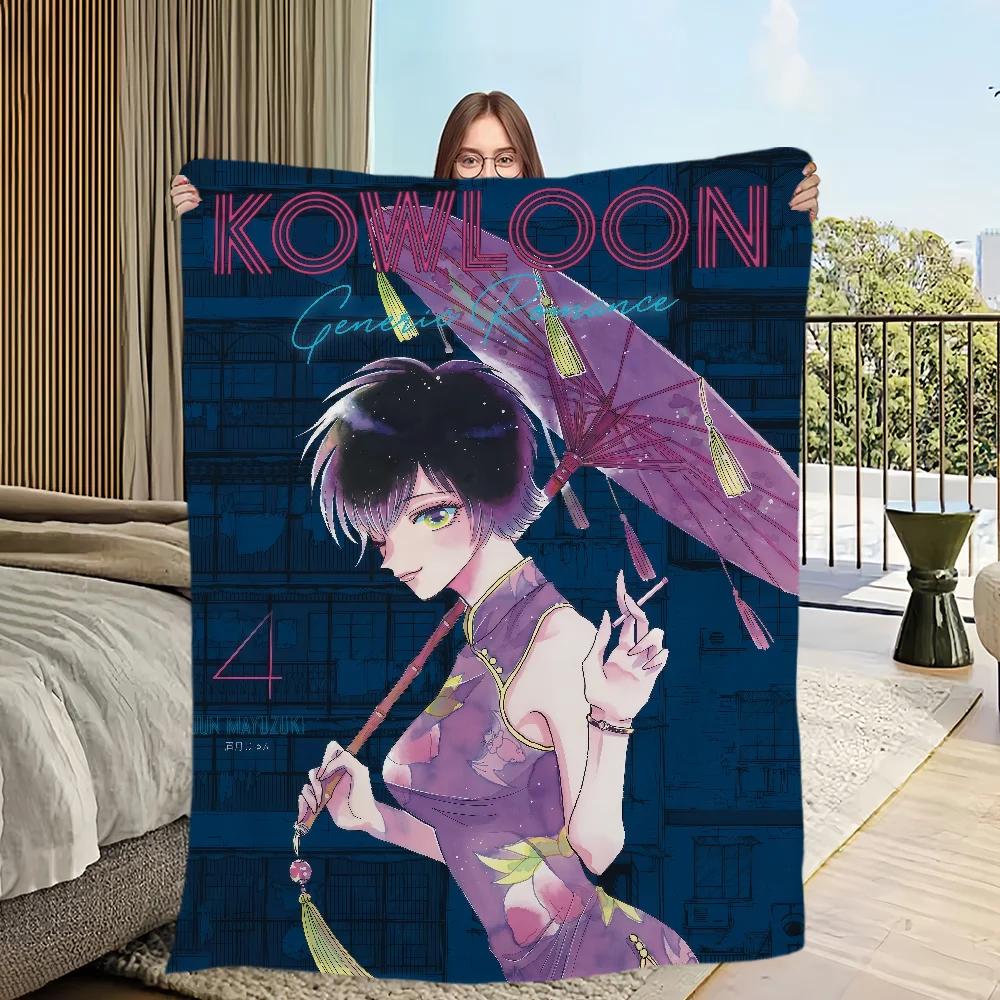 Warm Soft Plush Anime Flannel Throw Blanket for Sofa Living Room Bedroom Office Travel Gift
