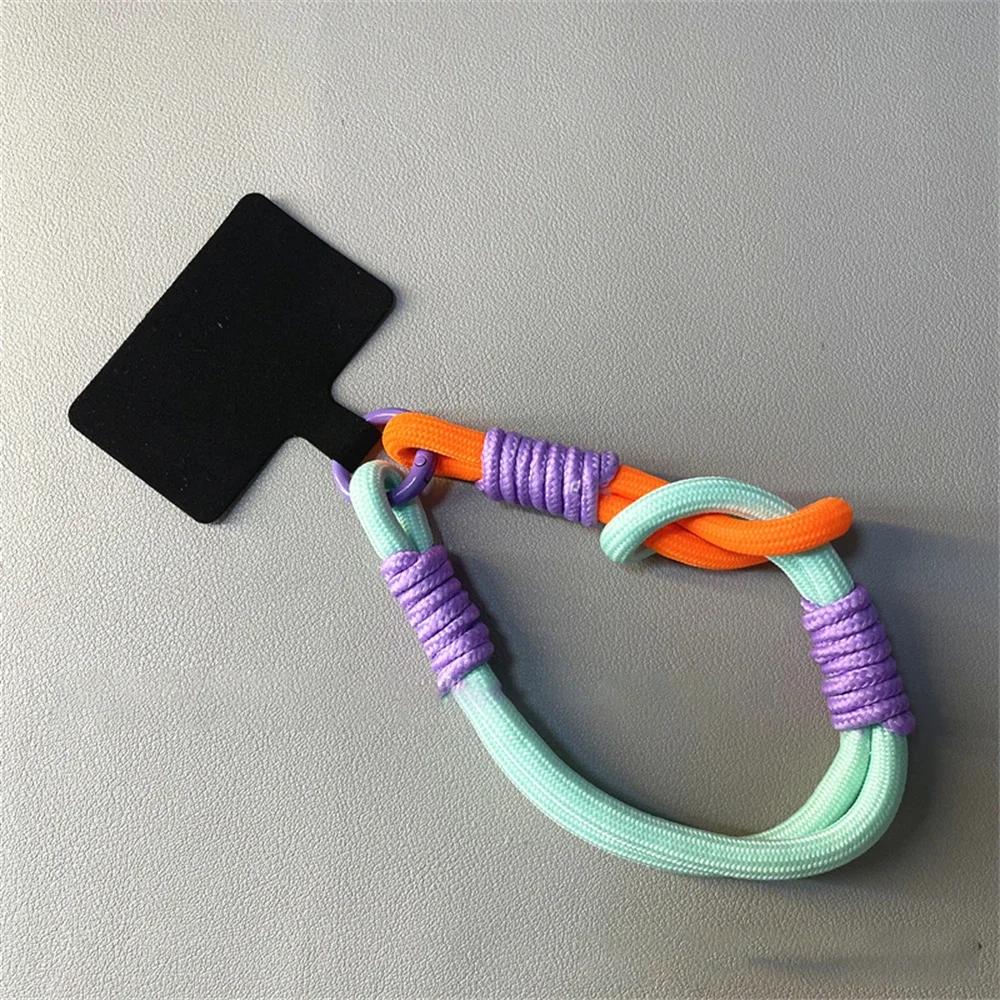 Korean Mobile Phone Cute Knot Portable Anti-loss Hand Bracelet Chain for IPhone 15 14 Pro Max Samsung Flip 4 Coloful Rope Chain