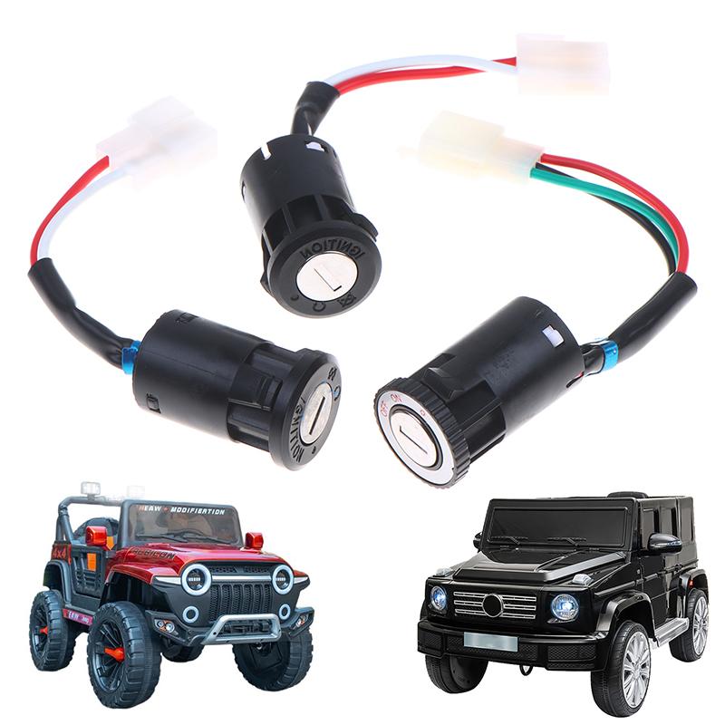 Kids Electric Toy Car Power Switch Wear Resistant Black Key Switch Universal Fit for Children Ride On Car Repair Parts