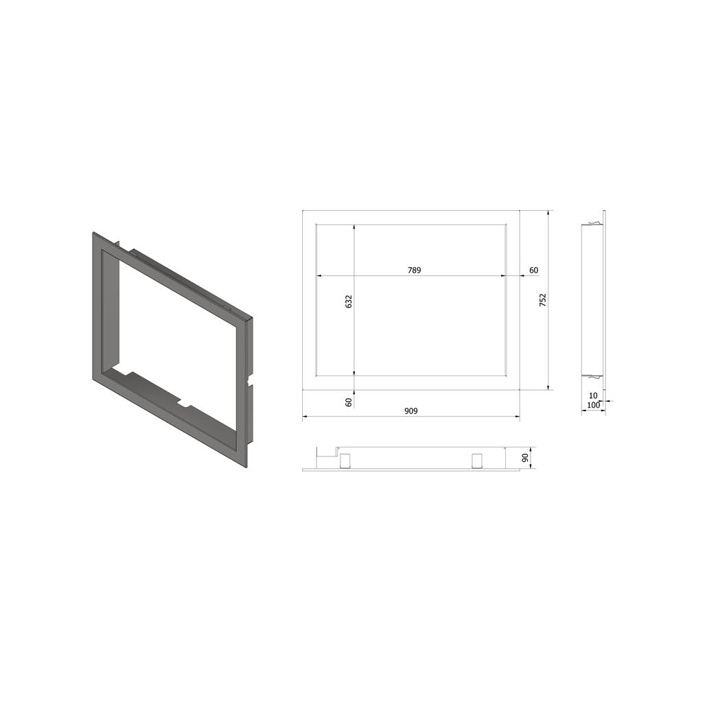 Frame for LUCY 15 insert flange width: 60mm