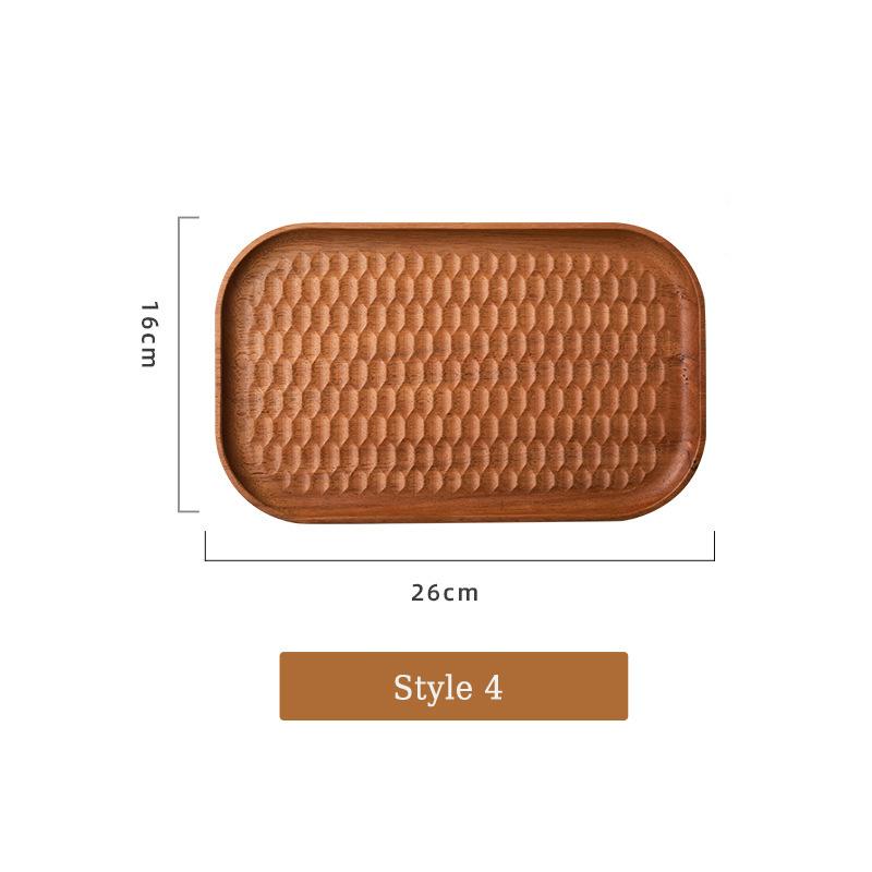 HeMu Goldenes Rosenholz ovales Kaffeetablett kleine Untertasse Teetablett Japanische Dessertplatte handgeschnitzte Schildkrötenpanzerplatte