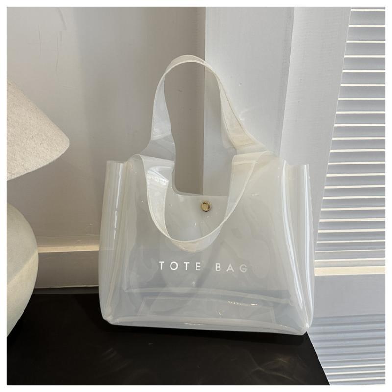 Pvc Transparent Bag Tote Bag For Women Jelly Bags Purse Handbags Waterproof Clear Shoulder Bag