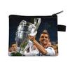 Borsa cambio per bambini stella del calcio Borsa porta carte portatile Borsa porta monete chiavi in poliestere Borsa a pochette