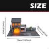 1/64 Scale Parking Lot Japanese Car Repair Shop Scene Display Ornaments Mini Model Storage