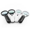 Handheld LED Magnifying Glass 10x/20x Optical for Reading & Jewelry - Portable Model 6902ABCD