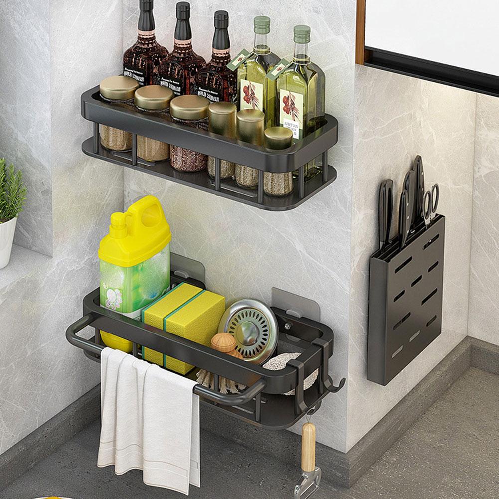 Multifunctional Kitchen Sink Holders Adhesive Wall Mounted Countertop Drainer Rack For Facial Cleanser
