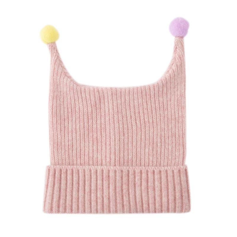 Christmas Red 100% Pure Cashmere Baby Wool Knitted Hat for Autumn & Winter Warmth