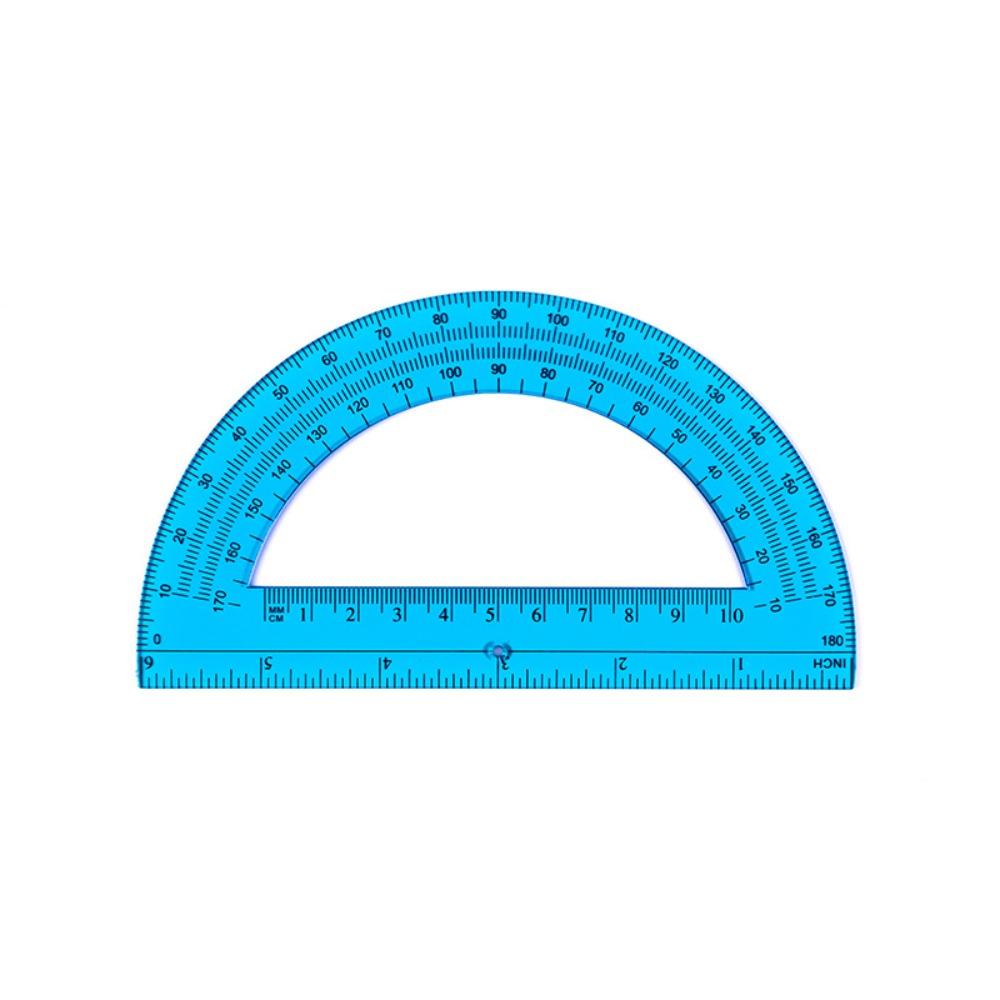 180 Degrees Math Protractors Translucent Plastic Protractor Angle   Measurement